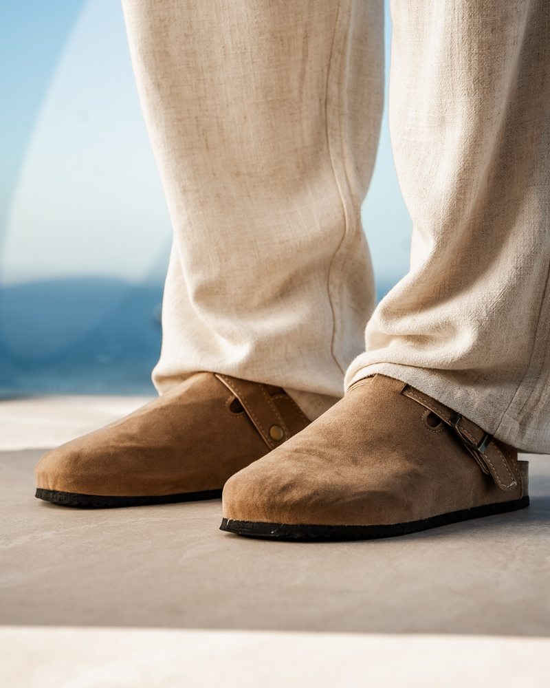 Luke™ | Pánske semišové dreváky – pohodlné šľapky s ergonomickou podrážkou