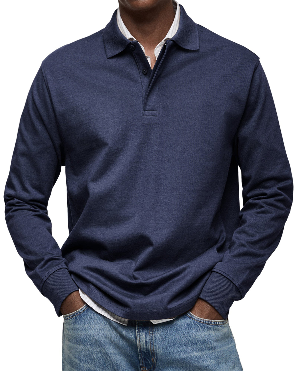 Elias™ | Základné polo tričko s dlhými rukávmi